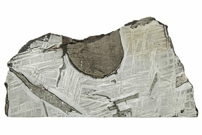 Etched Saint-Aubin Iron Meteorite Slice ( g) - France #346530